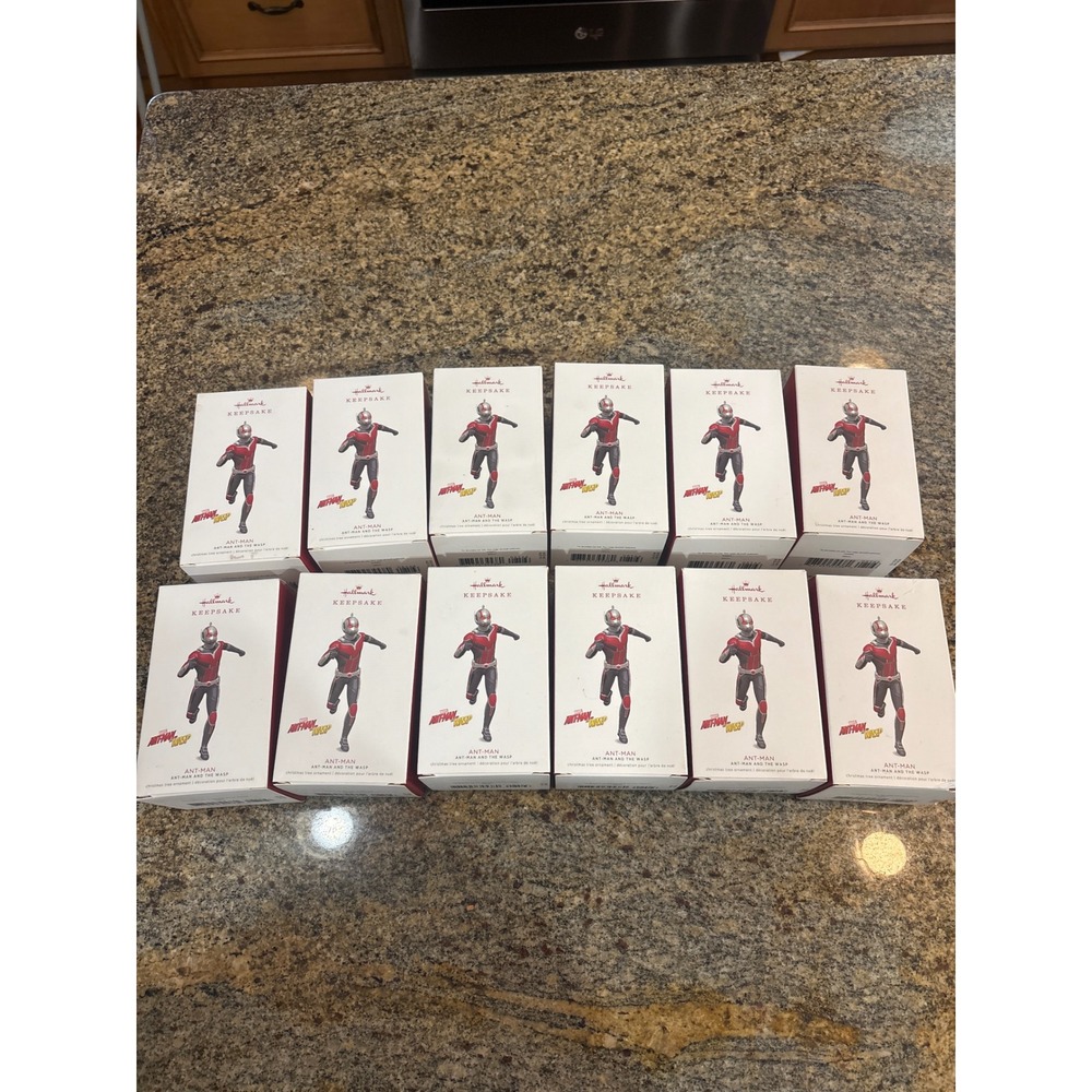 Lot of 12 Hallmark Keepsake 2018 Ant-Man and The Wasp Marvel Ornament New in Box